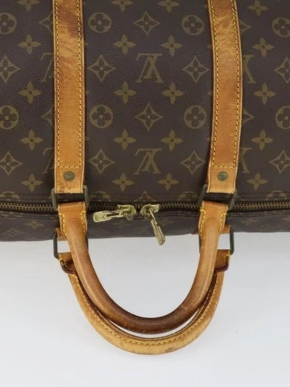 LOUIS VUITTON Monogram Keepall Bandouliere 55 Boston Bag M41414 LV Auth 170219 - Picture 7 of 15